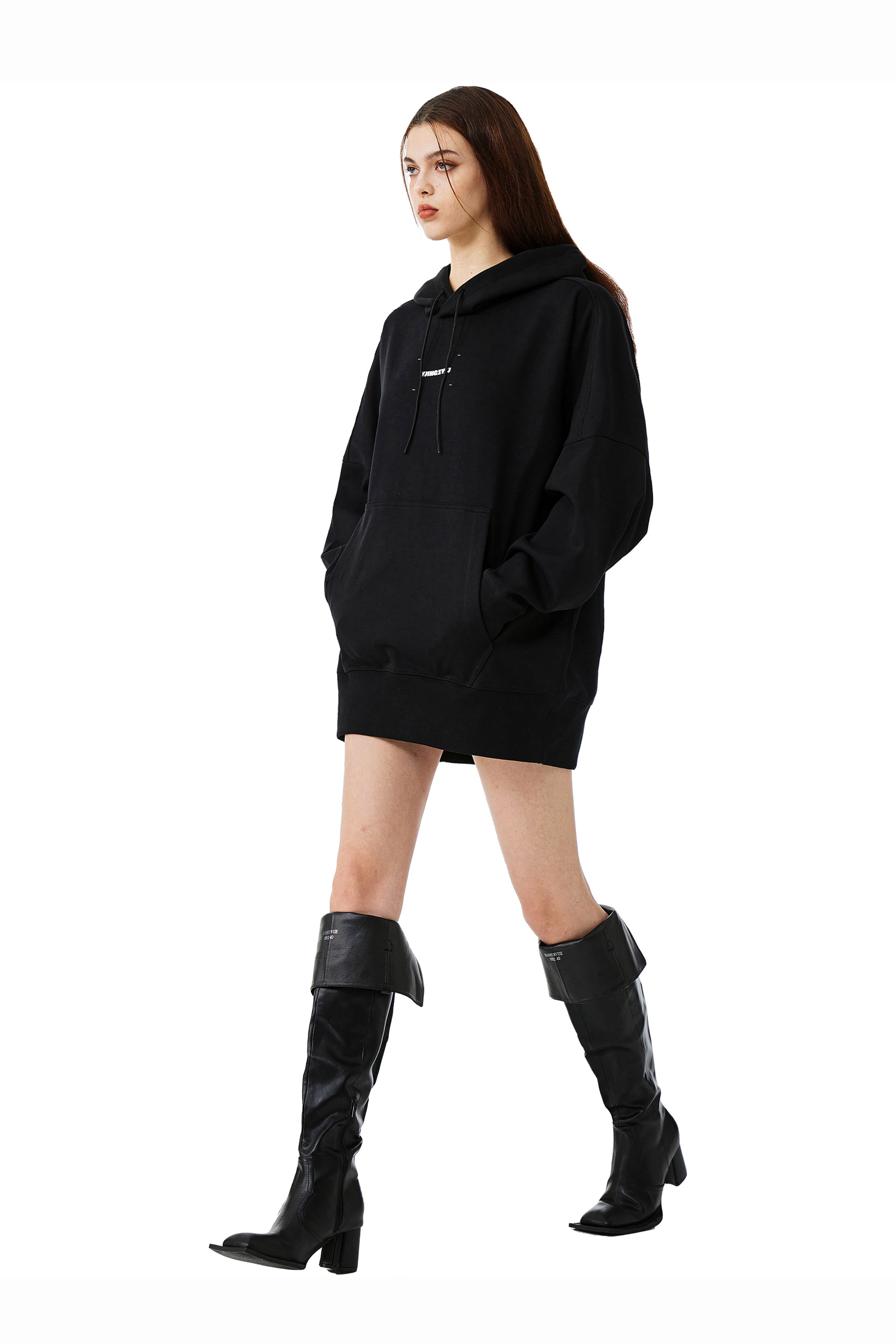 Printed Hoodie In Black - YJ1NGZYZJ? Official