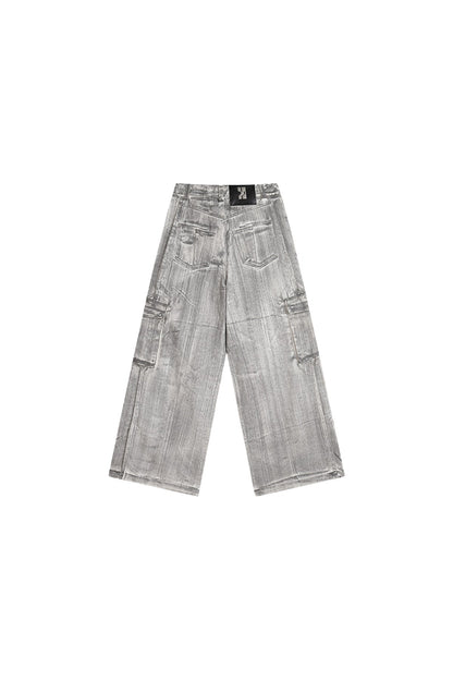 Scrawl Wide-Leg Cargo Jeans - YJ1NGZYZJ? Official
