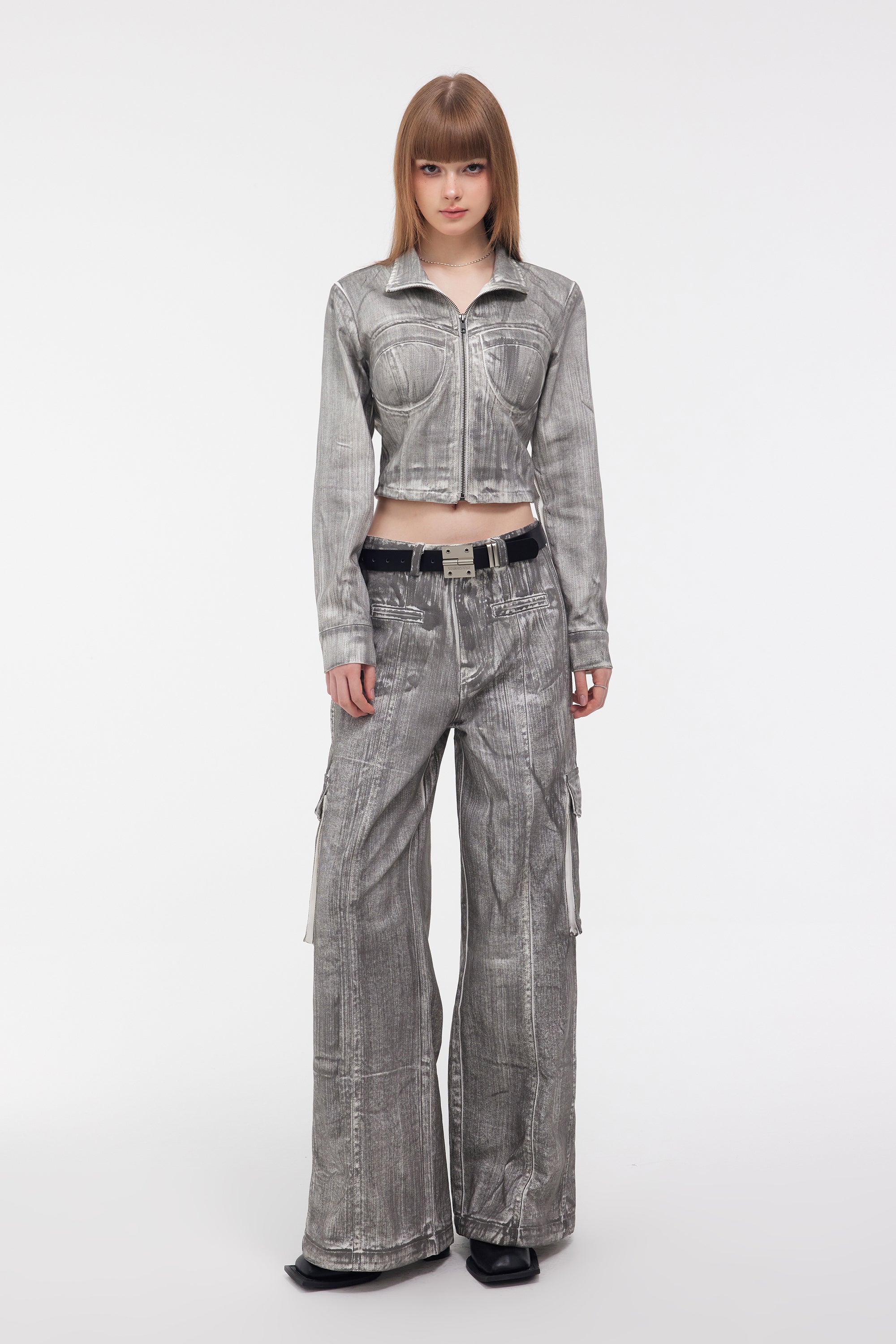 Scrawl Wide-Leg Cargo Jeans - YJ1NGZYZJ? Official