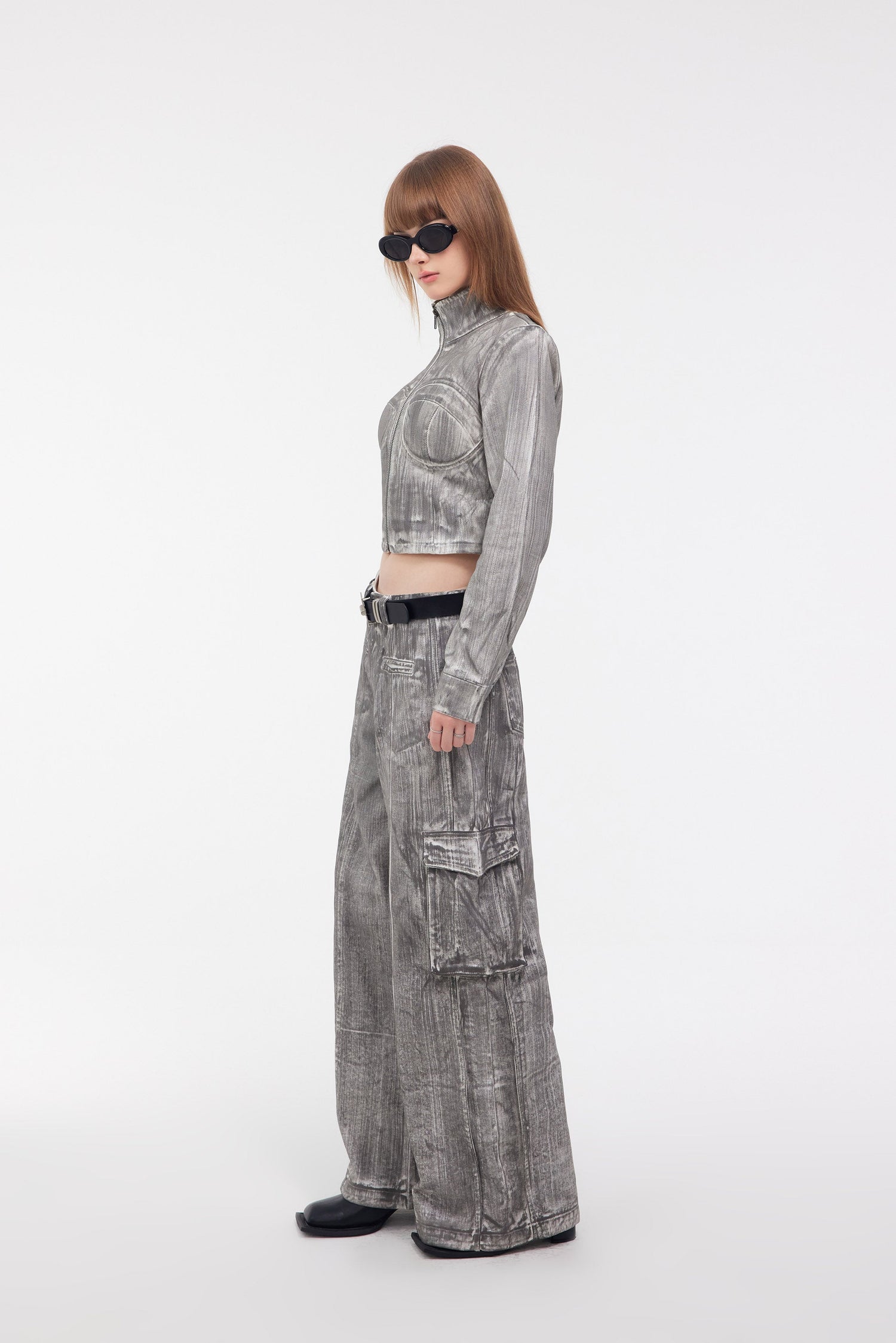 Scrawl Wide-Leg Cargo Jeans - YJ1NGZYZJ? Official
