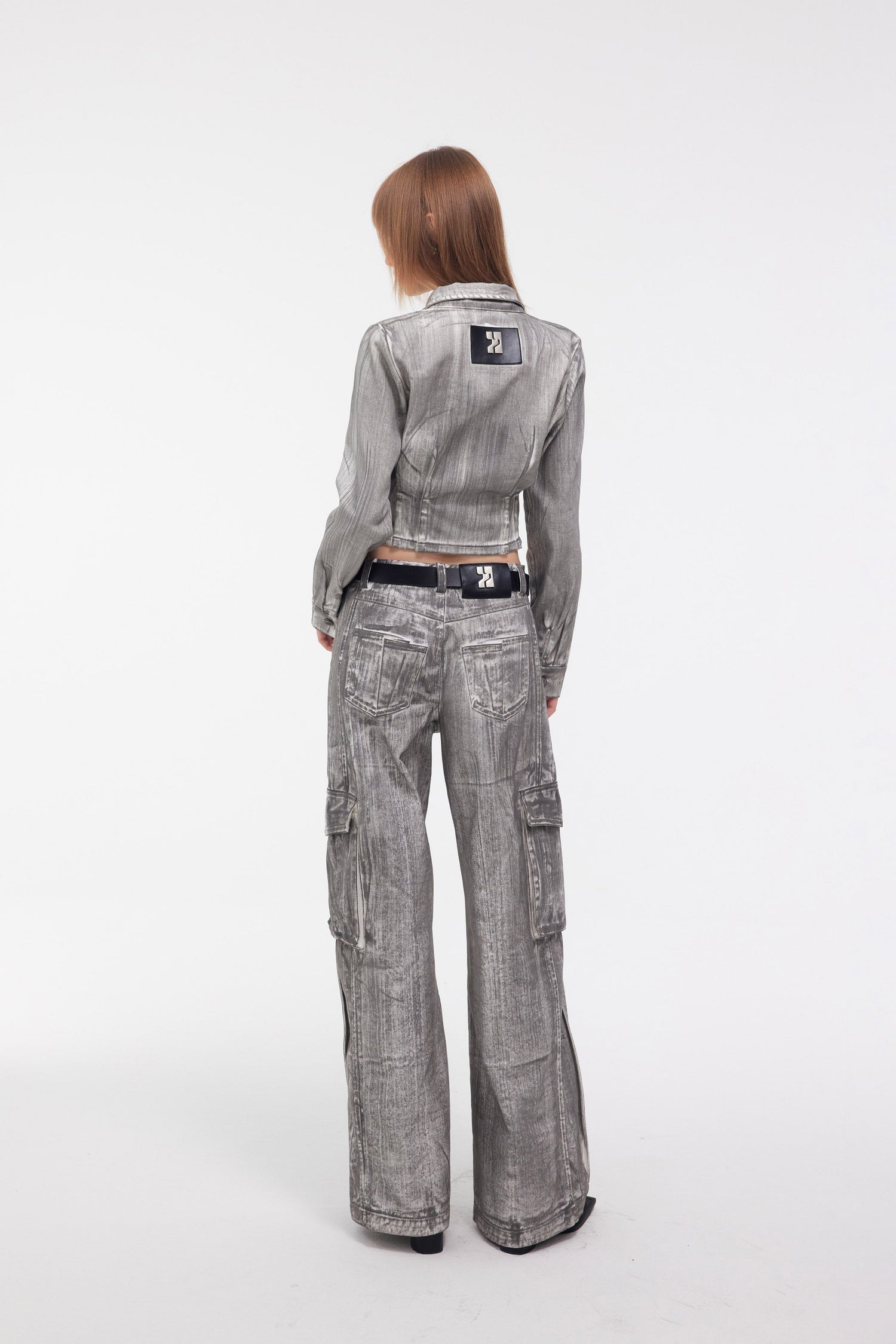 Scrawl Wide-Leg Cargo Jeans - YJ1NGZYZJ? Official