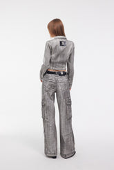 Scrawl Wide-Leg Cargo Jeans - YJ1NGZYZJ? Official
