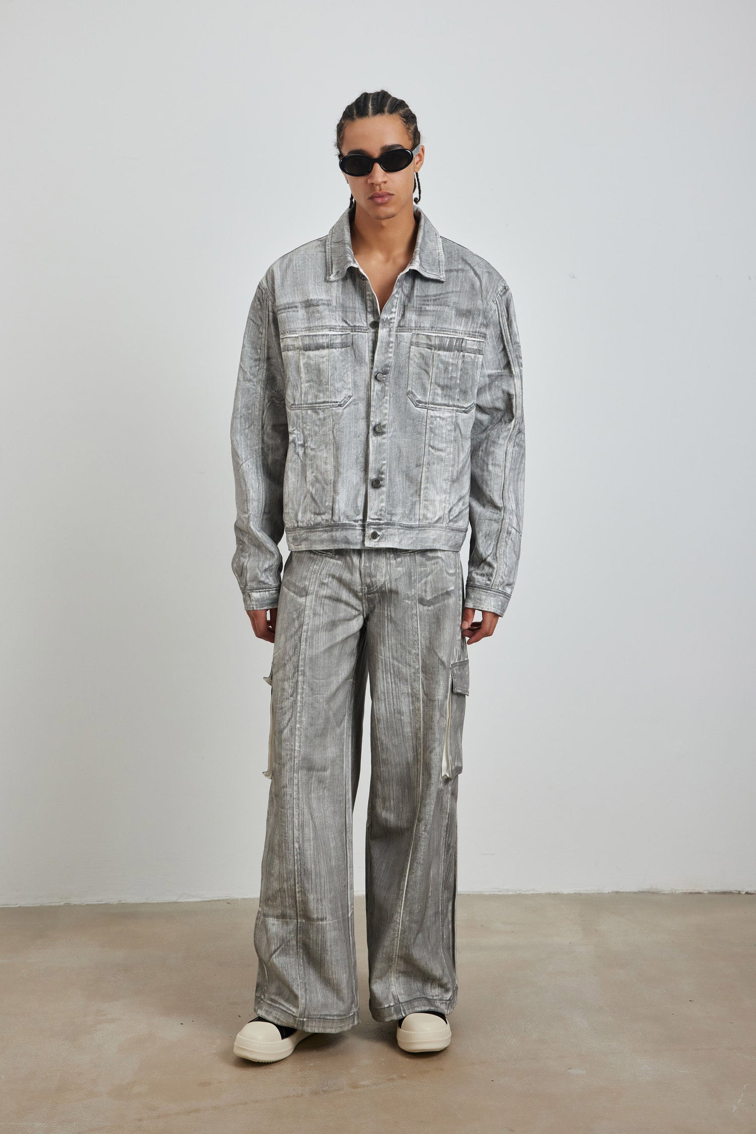 Scrawl Wide-Leg Cargo Jeans - YJ1NGZYZJ? Official