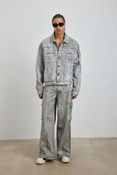 Scrawl Wide-Leg Cargo Jeans - YJ1NGZYZJ? Official