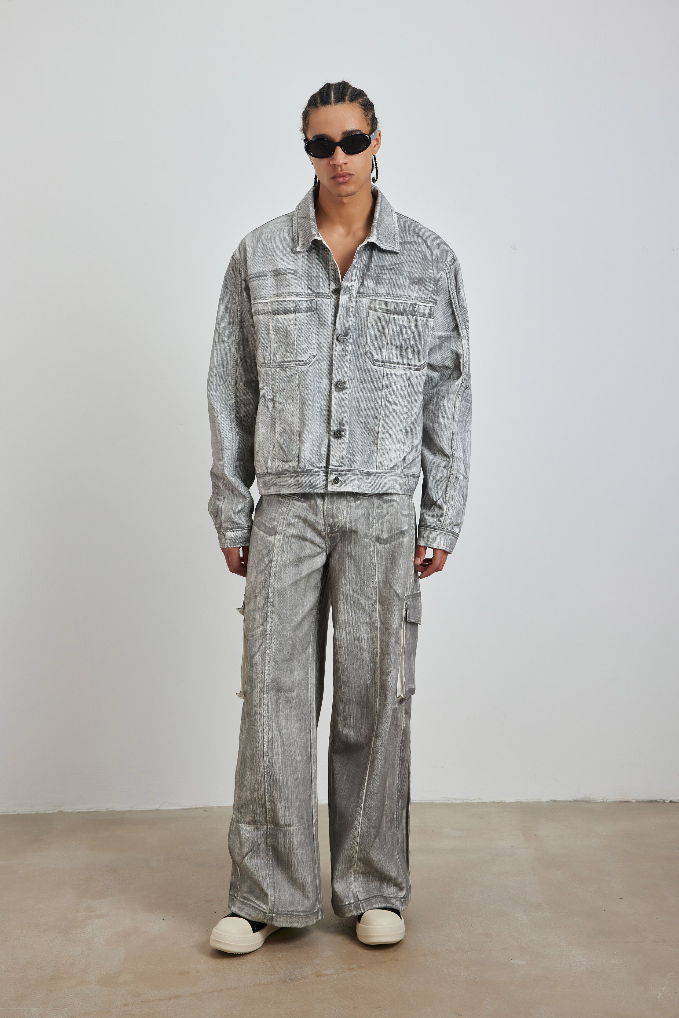 Scrawl Wide-Leg Cargo Jeans - YJ1NGZYZJ? Official
