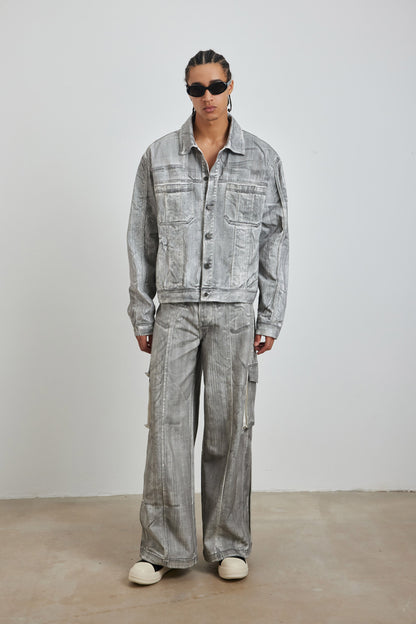 Scrawl Wide-Leg Cargo Jeans - YJ1NGZYZJ? Official
