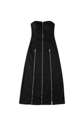 Tube Zipper Dress In Black - YJ1NGZYZJ? Official