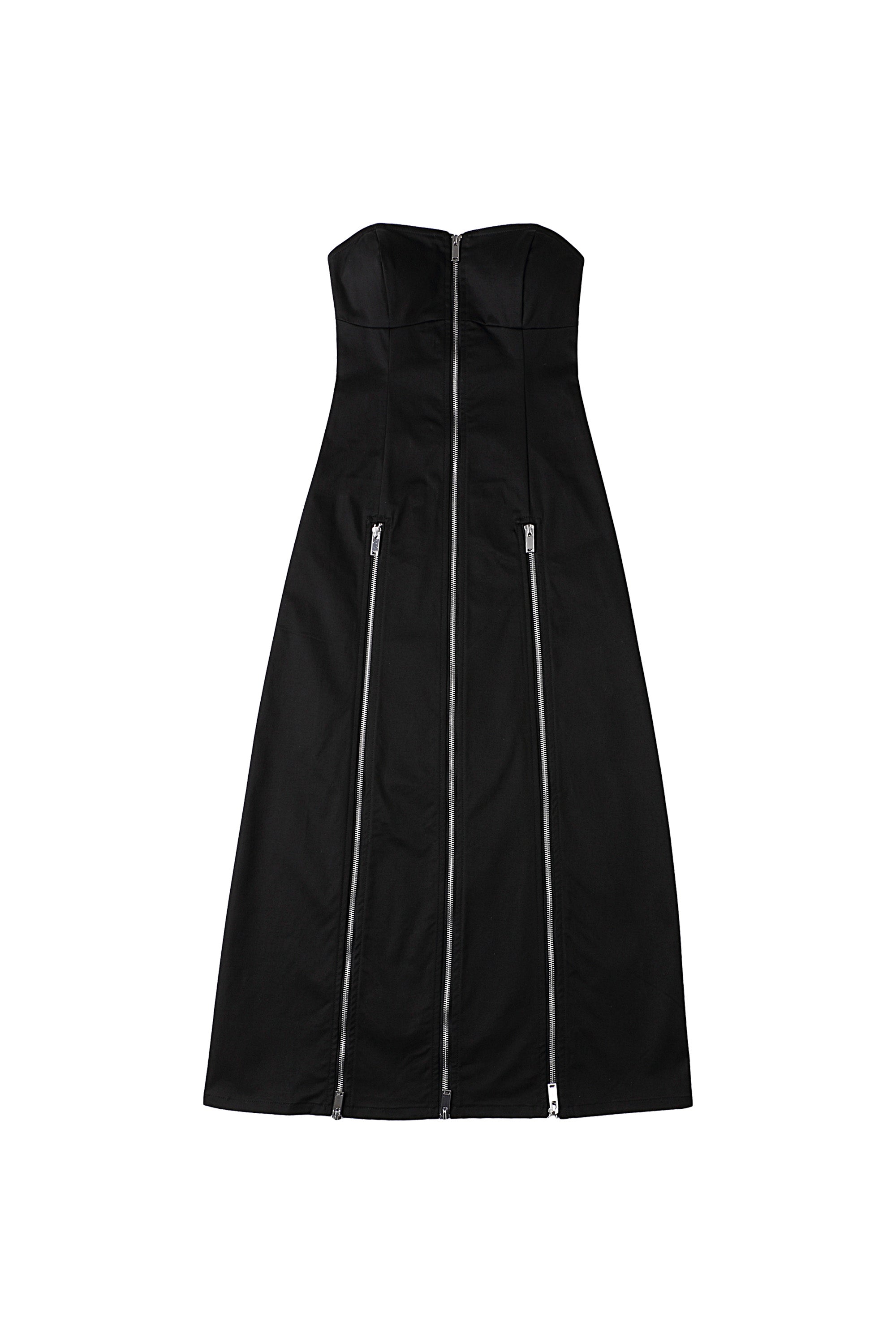 Tube Zipper Dress In Black - YJ1NGZYZJ? Official