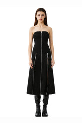 Tube Zipper Dress In Black - YJ1NGZYZJ? Official