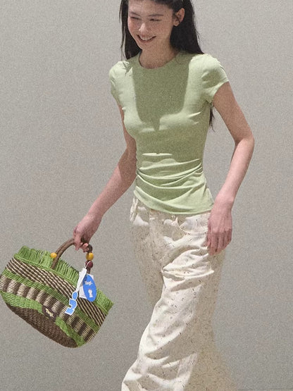 Pure Cotton Graphic Print Relaxed Pants