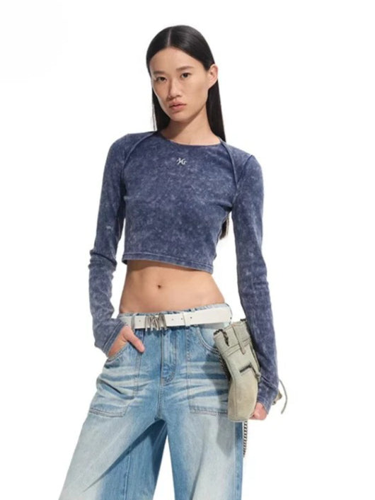 &quot;Feria Series&quot; Volcano Washed Cropped T-shirt