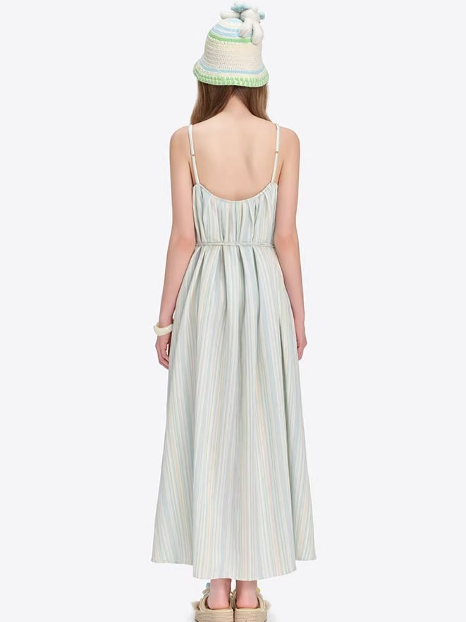 Floral Doll Strap Maxi Dress