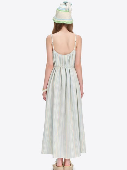 Floral Doll Strap Maxi Dress