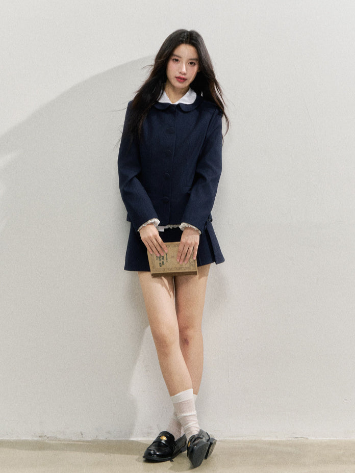 Navy Blue College-style Suit - CHINASQUAD