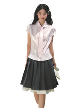 Pink Checkered Colorful Button Tie Shirt - CHINASQUAD