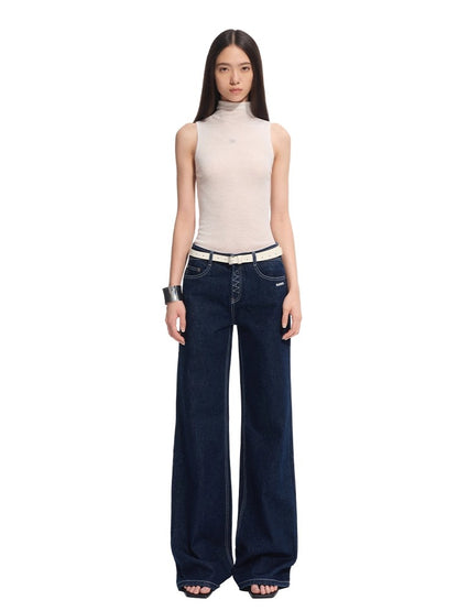 +5CM N4 Pro Raw Denim Mid-waist Jeans - CHINASQUAD