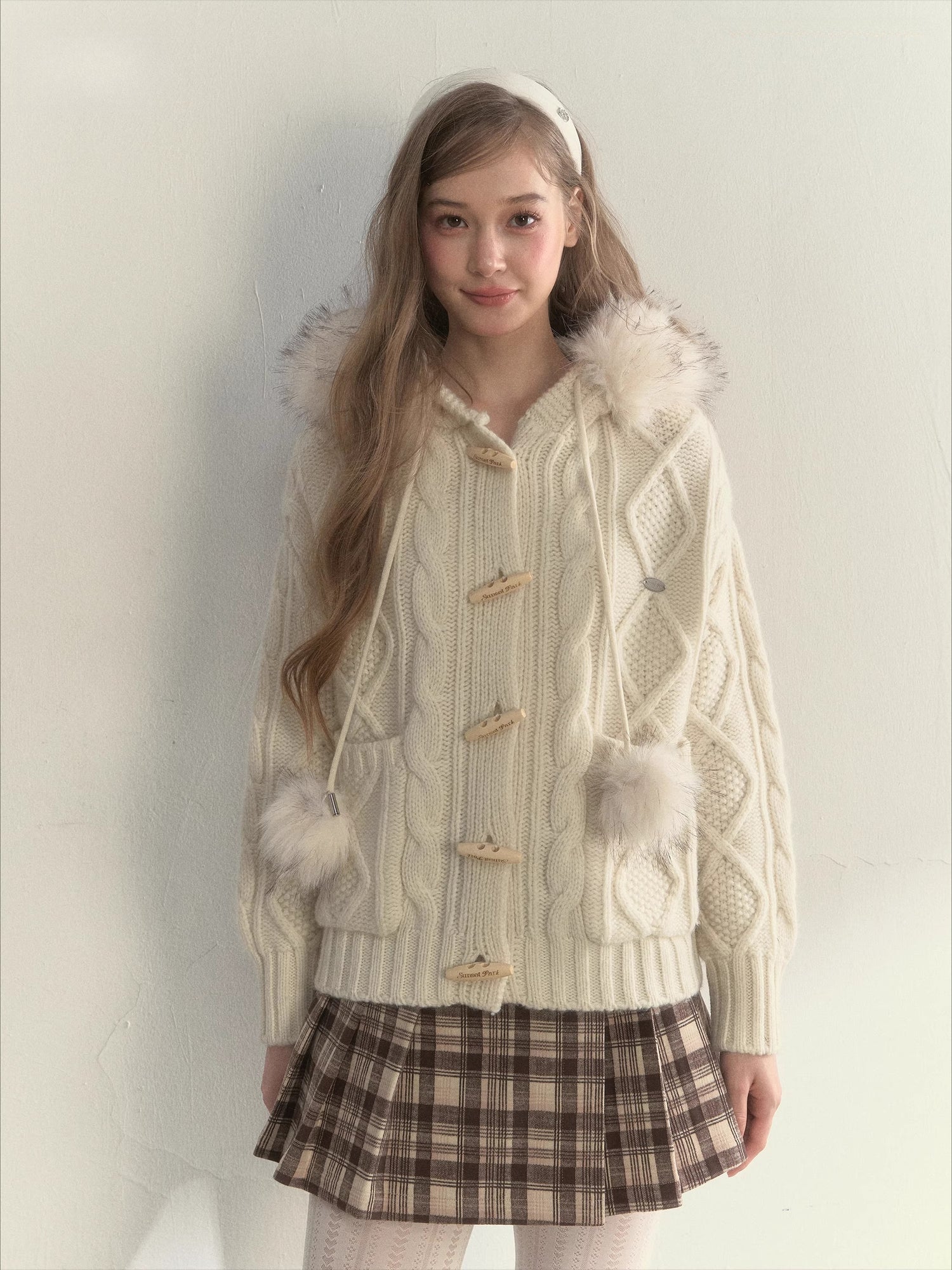 Textured Cable-Knit Wool Sweater