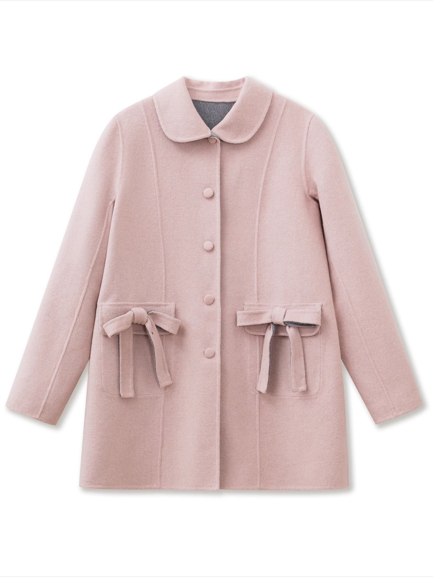 Dual-Sided Wool Doll Collar Coat