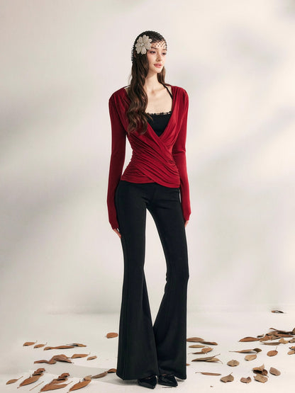 Modal Tencel Knit V-neck