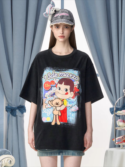 Graphic Cotton Oversized T-Shirt