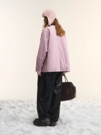 Duck Down Cinched-Waist Puffer Jacket