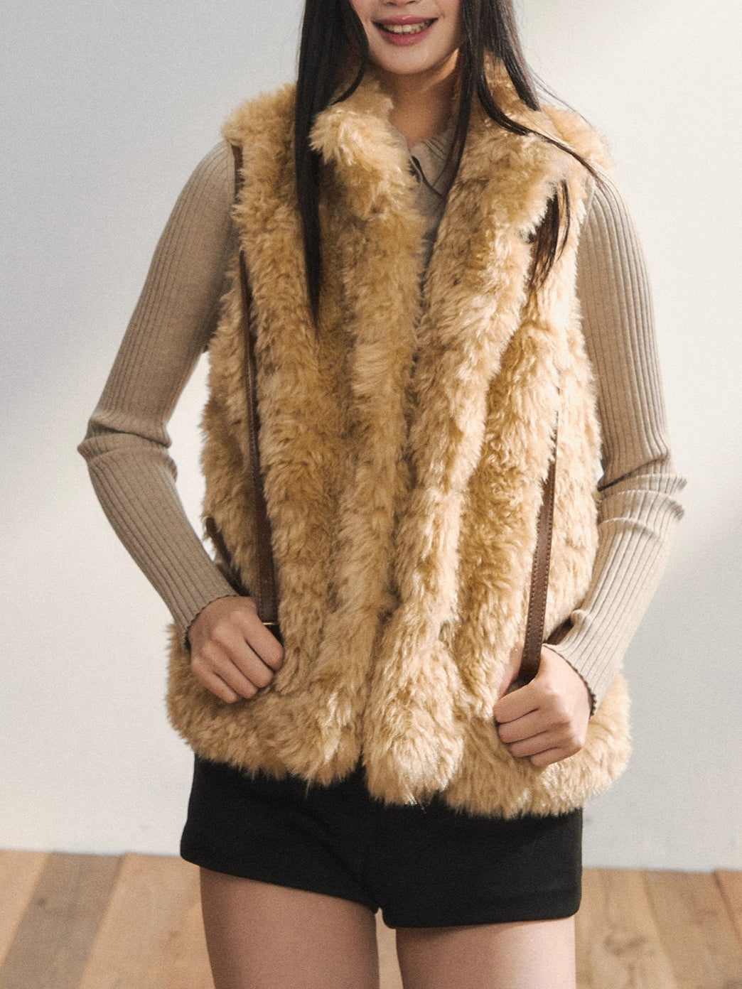 Black High-Waist Bodycon Mini Shorts