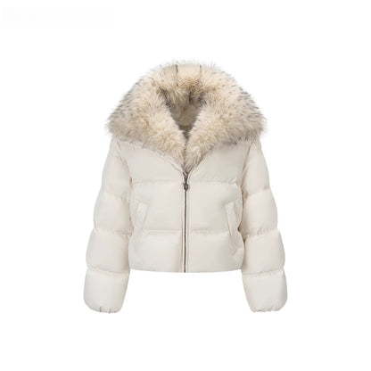 Detachable Faux Fur Collar Down Jacket