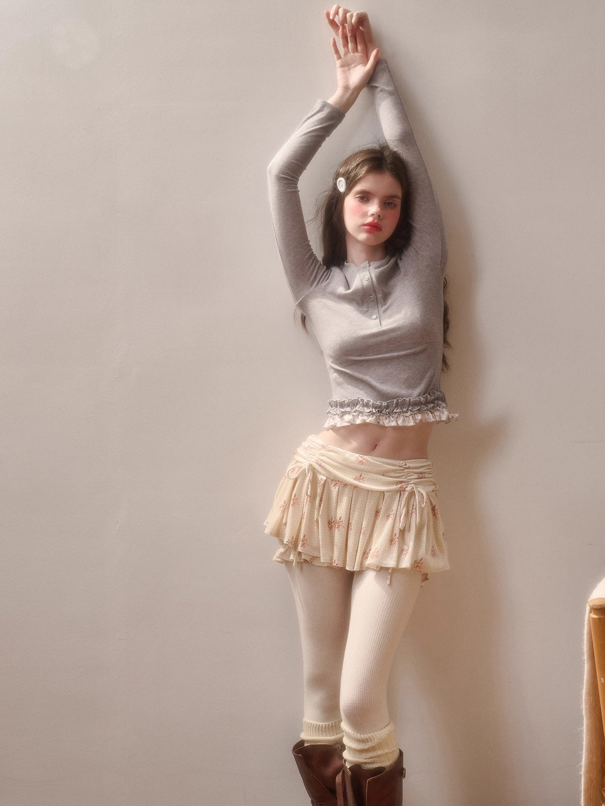 Little Velvet Bunny Printed Fitted T-Shirt