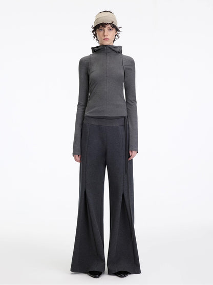 Antibacterial Lyocell Stretch Micro-Flare Pants