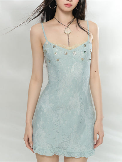 Lace-Trim Slim-Fit Camisole Dress