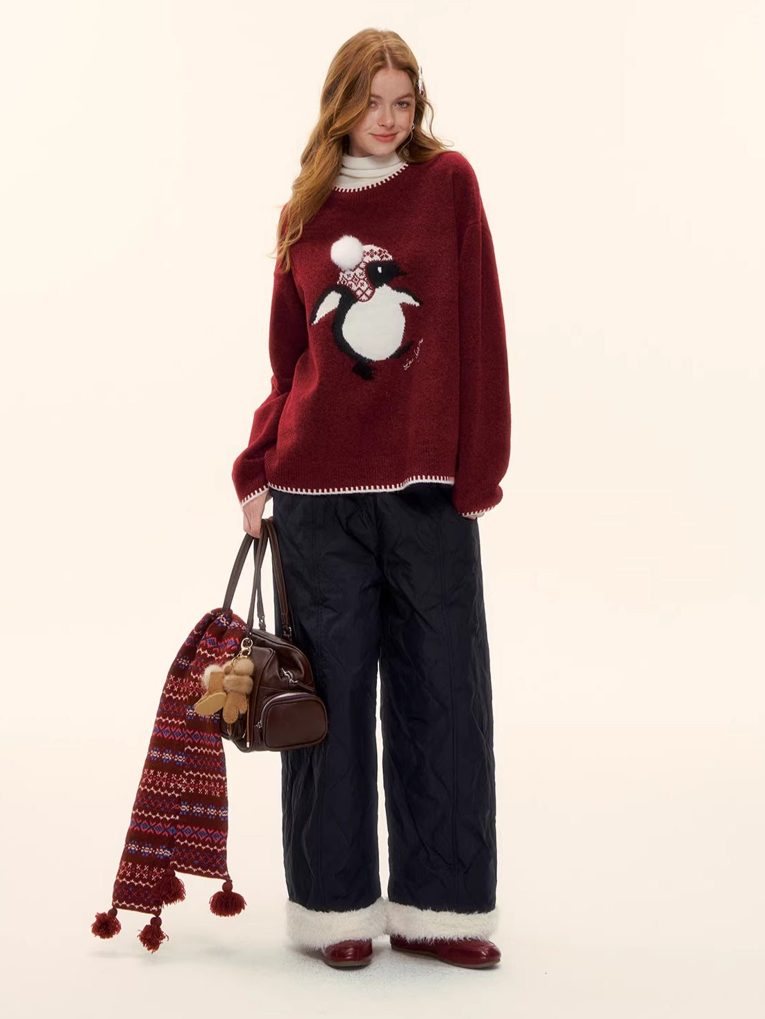 Jacquard Wool-Blend Knit Sweater