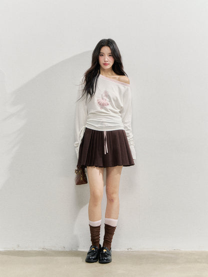 Asymmetric Shoulder 3D Bunny Long-Sleeve T-Shirt - CHINASQUAD