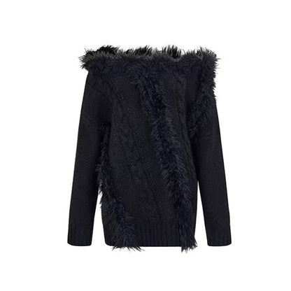 Color-Blocked Wool-Blend Knit Top