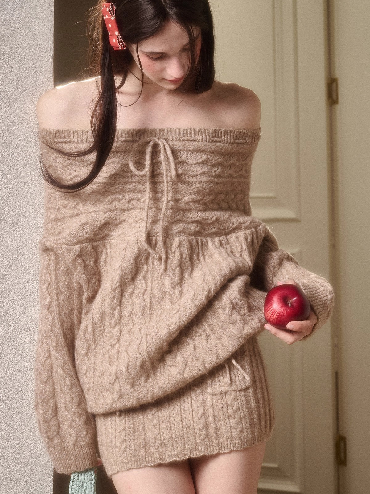 Little Deer Wool Cloud Knit Sweater &amp; Skirt/Shorts Set