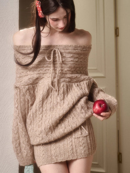Little Deer Wool Cloud Knit Sweater &amp; Skirt/Shorts Set