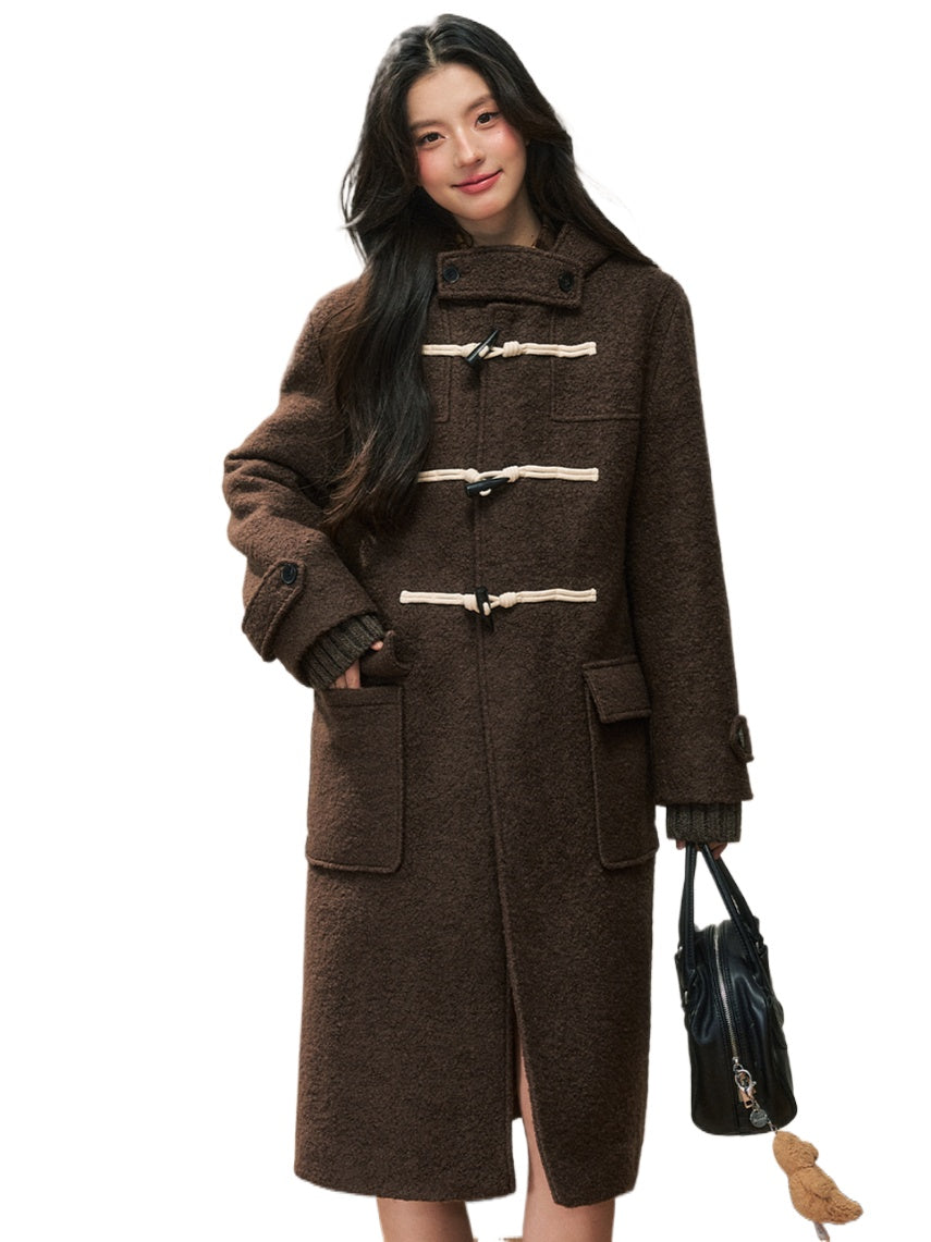 Brown Long Woolen Coat