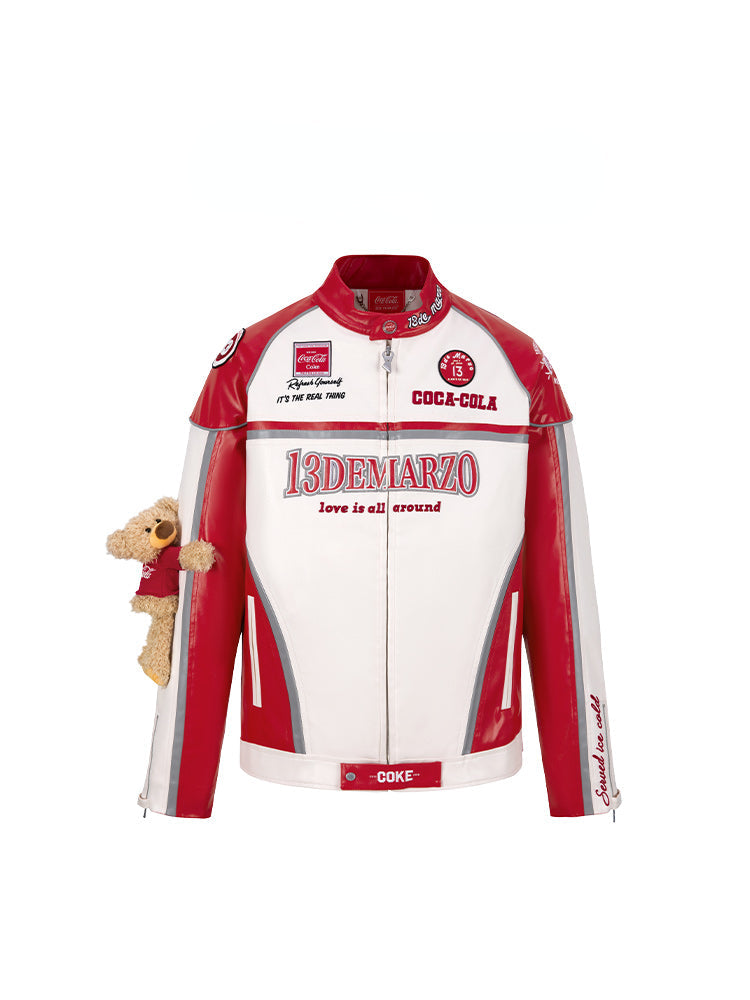13DE MARZO Coca-cola Racing Leather Jacket – CHINASQUAD 13DE MARZO Coca-cola Racing Leather Jacket – CHINASQUAD