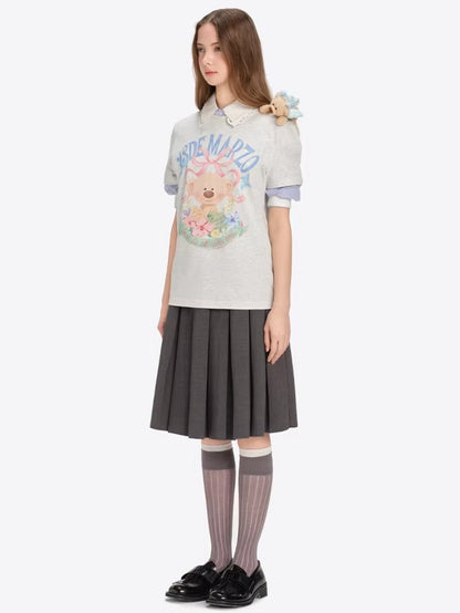 Floral Illustration Cotton Tee