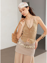 Cross Backless Fishbone Corset V-Neck Tank Top - CHINASQUAD