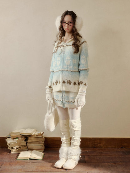Snow Cabin Knit Sweater &amp; Skirt Set