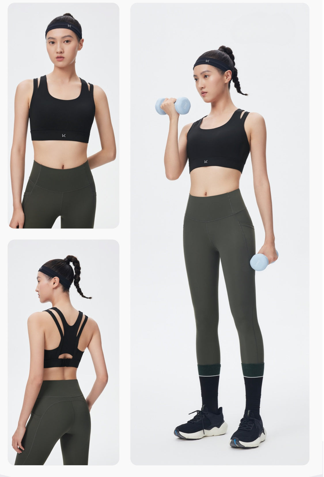 Full-back Hook Closure Sports Bra