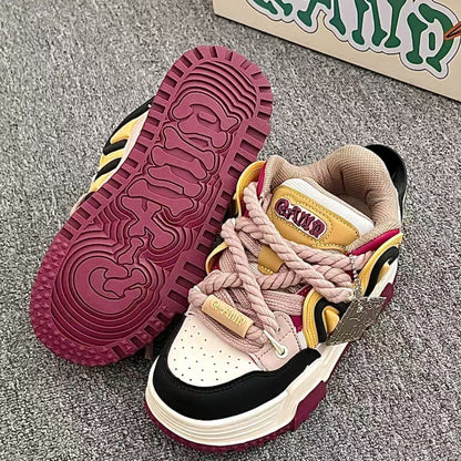 Turmeric Purple Chunky Casual Sneakers