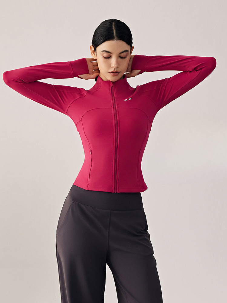 Stand-up Collar Long-sleeve Sports Yoga Jacket