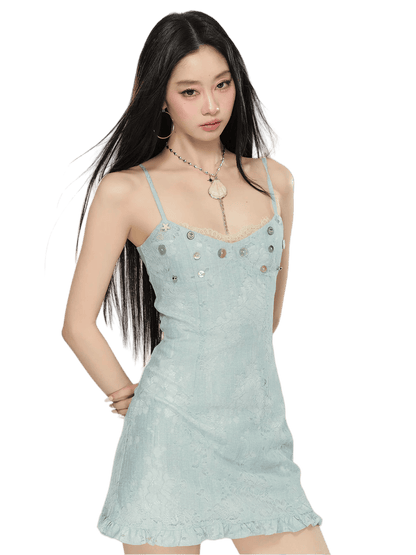 Lace-Trim Slim-Fit Camisole Dress