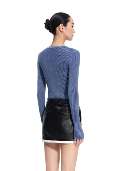 Batwing Knit Zip-Up Cardigan