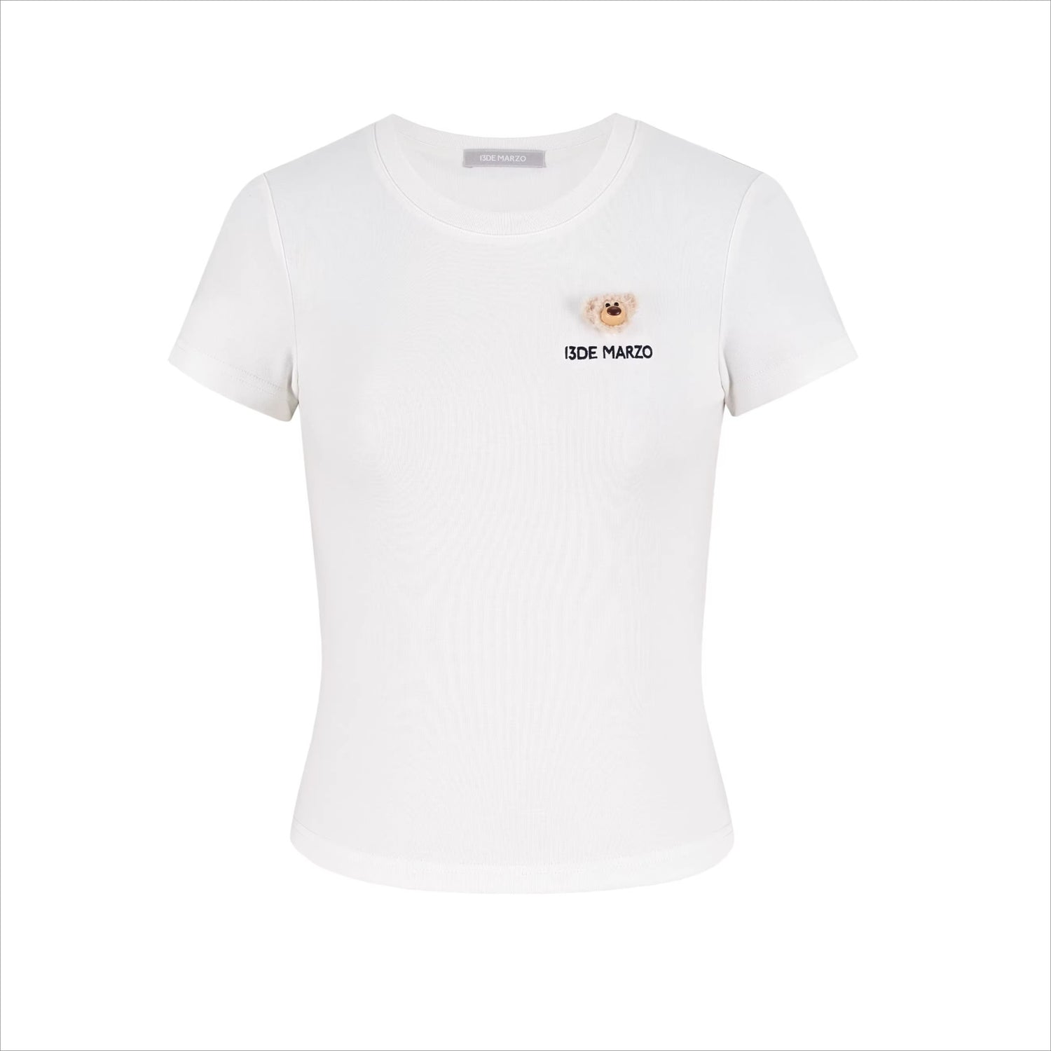 Mini Bear Fitted Cropped Tee