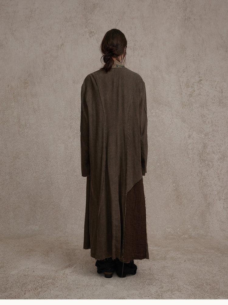 Brown Ancient Jacquard Long Robe