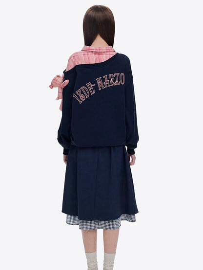 Asymmetric Layered Sweatshirt