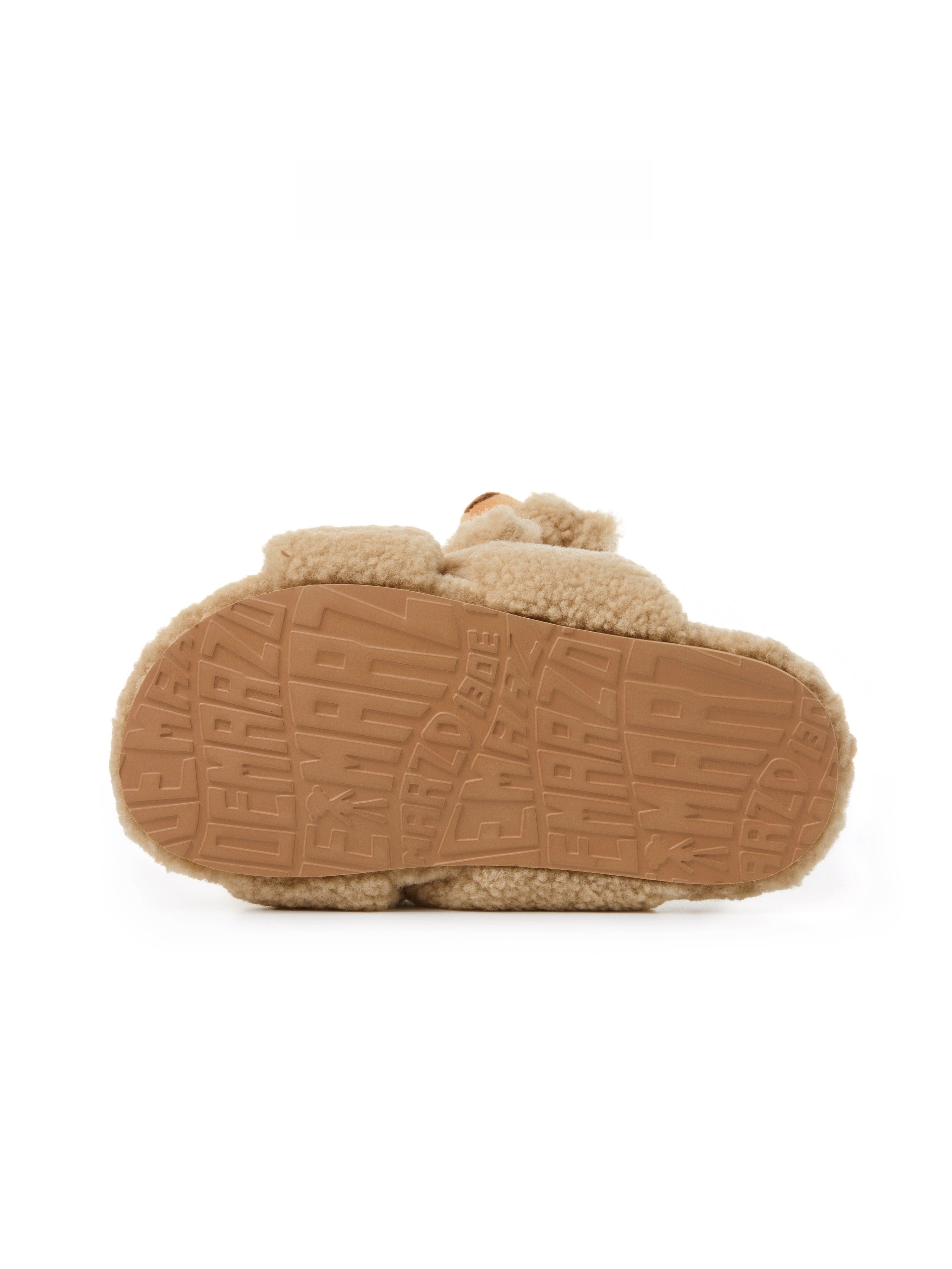 Glow Teddy Cross-Strap Platform Slippers