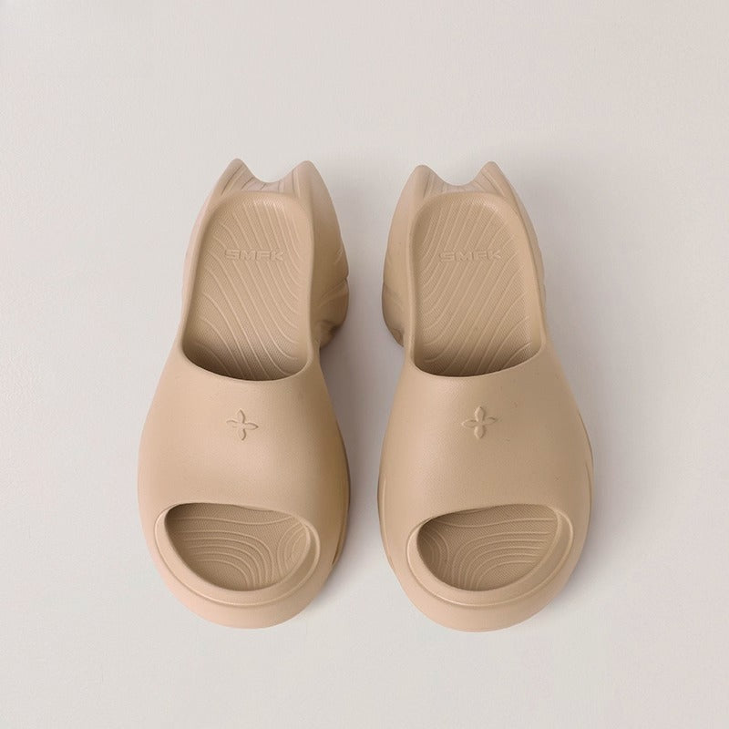 Phantom Future Sculpted Heel Mules Sandals